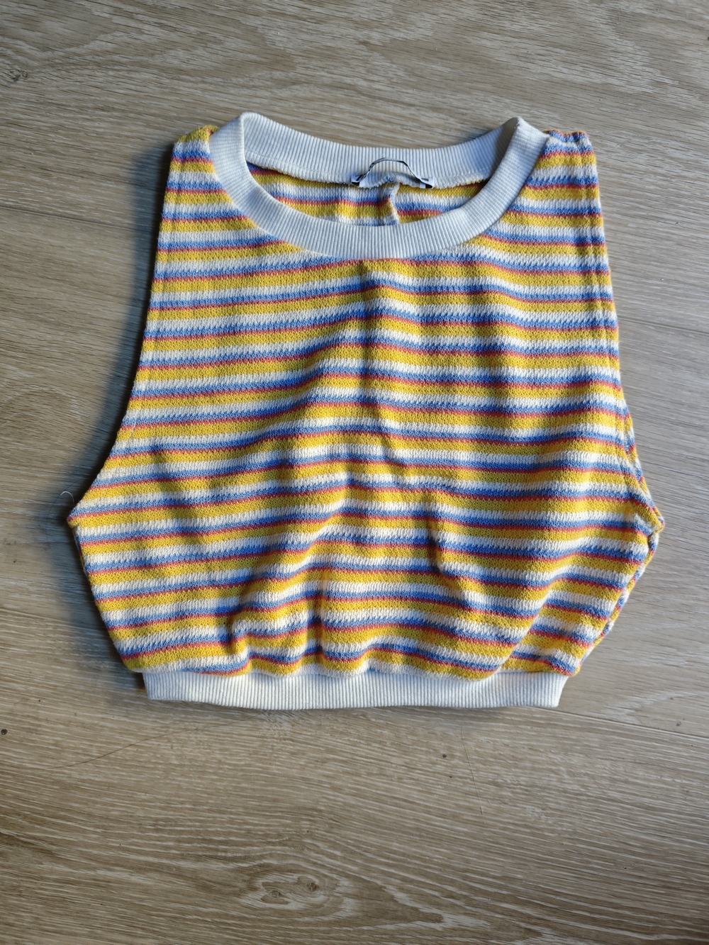 Zara Striped Knit Cropped Tank